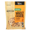 Woodstock Organic Whole Cashews, Dry Roasted and Salted - Case of 8 - 7 OZ