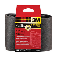 3M  36 in. L x 4 in. W Aluminum Oxide  Sanding Belt  80 Grit Medium