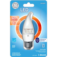 GE  Flame Tip  E26 (Medium)  LED Bulb  Daylight  40 Watt Equivalence 1 pk