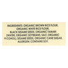 Edward and Sons Brown Rice Snaps - Black Sesame - Case of 12 - 3.5 oz.