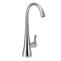 Chrome one-handle high arc beverage faucet