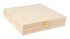 Plaid 1.7 in. H X 8.1 in. W X 8.3 in. L Natural Beige Wood Cigar Box