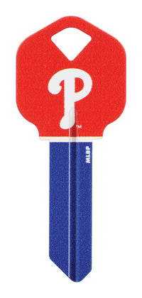 Hillman MLB Philadelphia Phillies House/Office Key Blank 66 KW1 Single sided (Pack of 6)