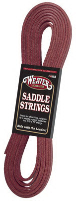 Horse Saddle String, Burgundy Leather, 1/2 x 72-In.