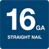 Grip-Rite 2 in. 16 Ga. Straight Strip Electro Galvanized Finish Nails 2500 pk