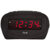 La Crosse Technology Equity 1.85 in. Black/Red Alarm Clock LED Plug-In