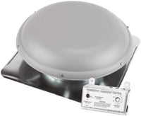 Air Vent  26 in. H x 9 in. W x 26 in. L x 14 in. Dia. Gray  Steel  Power Roof Ventilator