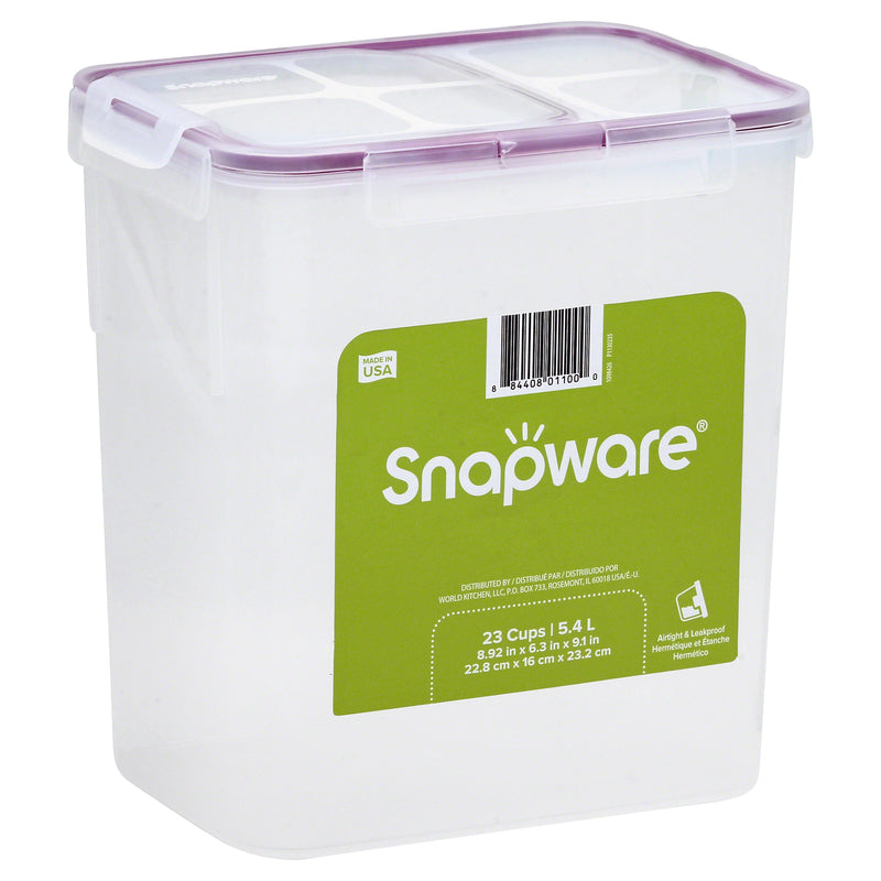 Snapware Rectangle Food Storage Container - Clear/Purple, 23 c