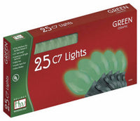 Christmas Lights Set, Green Ceramic, 25-Ct.