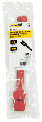 Hook/Loop Cable Ties, 1/2 x 8-In., 10-Pk.