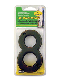 Hy-Ko 4 in. Bronze Brass Nail-On Number 8 1 pc