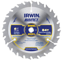 Irwin 24029CL 6-1/2" 24 Tooth Carbide Marathon® Cordless Circular Saw Blade