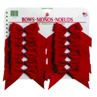 Holiday Trims Christmas Bow Bow Red Velvet 3.5 inch (Pack of 12)