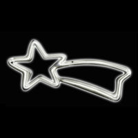 Sienna  White  Neon Shooting Star Sculpture  Christmas Decor