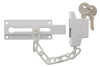 Ultra Hardware 2 in. H X 3 in. L White Steel Chain Door Guard