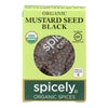 Spicely Organics - Organic Mustard Seed - Black - Case of 6 - 0.5 oz.