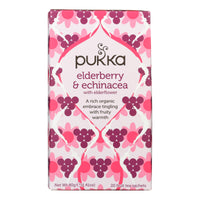 Pukka Herbal Teas Tea - Organic - Elderberry and Echinacea - 20 Bags - Case of 6