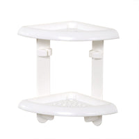 Zenith Products White Plastic Shower Corner Shelf