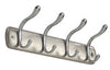 InterDesign 31540 13" X 3" X 3.75" Brushed Nickel Bruschia Wall Mount 4-Hook Rack (Pack of 4)