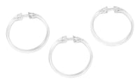 Homz Clear  Plastic Shower Curtain Rings 12 pk