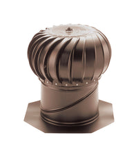 Air Vent 18 in.   H X 19.4 in.   W X 19.5 in.   L X 12 in.   D Weatherwood Brown Galvanized Turbine