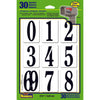 Hy-Ko MM-200B 2-3/8" Black Self-Adhesive Packaged Numbers