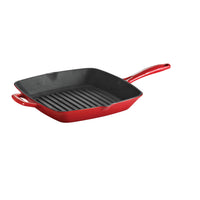 11 in Enameled Cast-Iron Series 1000 Grill Pan - Gradated Red