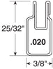 Prime-Line Mill Aluminum 3/8 in. W x 94 in. L Window Frame 1 pk (Pack of 12)