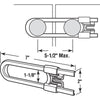 Prime Line S4442 White Plastic Cabinet Slide Lock 2 Count