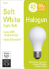 GE 43 W A19 A-Line Halogen Bulb 620 lm Soft White 4 pk