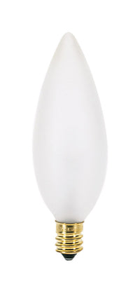 Satco 60 watts B10 Decorative Incandescent Bulb E12 (Candelabra) Soft White 2 pk (Pack of 10)