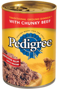 Dog Food, Chunky Chopped Beef, 13.2-oz. Can (Pack of 12)