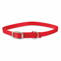 Dog Collar, Red, 3/8 x 12-In. (Pack of 3)