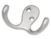 Hickory Hardware Medium Satin Cloud Zinc 2 in. L Double Hook 1 pk