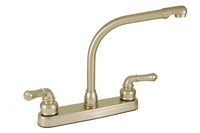 Kitchen Faucet 8" Plastic Kitchen W/ Gsnk Spt & Tpt Hdls Nickel