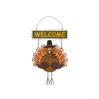 Celebrations  Turkey Welcome Sign  Fall Decoration  17.91 in. H x .98 in. W 1 pk (Pack of 6)