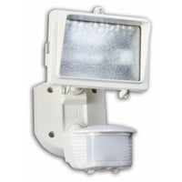 Designers Edge Motion-Sensing Hardwired Halogen White Security Floodlight