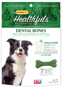 Ruffin It 08408 Large Chicken Flavor Healthfuls Dental Bones 7 Count (Pack of 3)