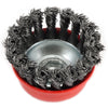 Forney  M10 x 1.25 in.  x 2.75 in. Dia. Coarse  Cup Brush  Steel  1 pc.