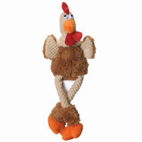 SM BRN Rooster Dog Toy