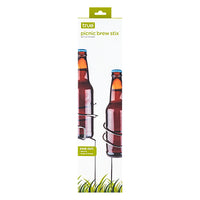 True Brew Stix Silver Bottle Holder Stakes Chrome (Pack of 6)