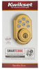 Kwikset SmartKey Polished Brass Metal Electronic Deadbolt