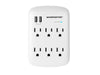 Monster Just Power It Up 0 ft. L 6 outlets Surge Protector White 1200 J