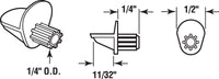 Prime-Line  Clear  Plastic  Shelf Support Peg  1/4 inch Ga. 0.7 in. L