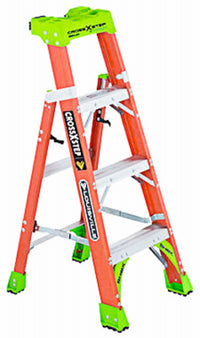 2-In-1 Cross Step Ladder, Fiberglass, Type 1A, 4-Ft.