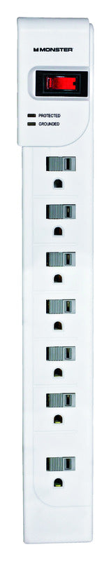 Monster  Just Power It Up  1080 J 6 ft. L 7 outlets Surge Protector