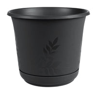 Bloem Freesia 6 in. H Plastic Flower Pot Black