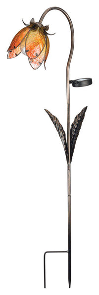 Regal Art & Gift Glass/Metal Yellow 36 in. H Wildflower Solar Garden Stake (Pack of 8)