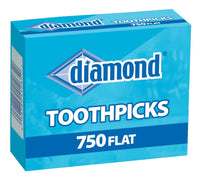 Diamond 41265 Flat Toothpicks 750 Count (Pack of 48)