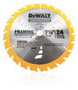 DeWalt 7-1/4 in. Dia. x 5/8 in. Construction Carbide Tipped Circular Saw Blade 24 teeth (Pack of 10)